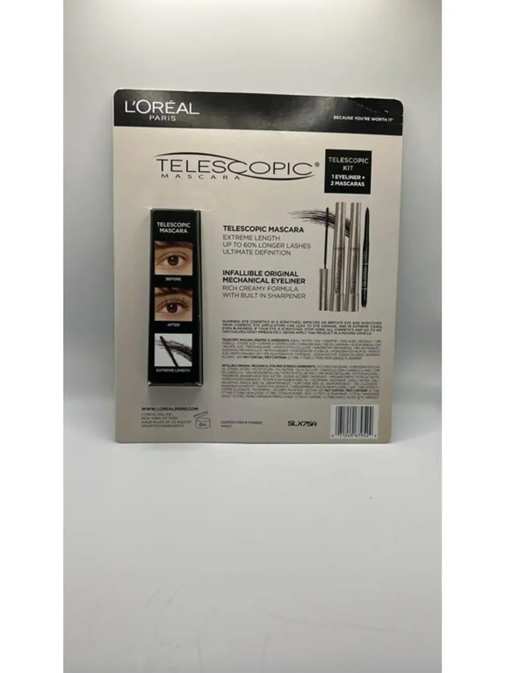 L'Oréal Paris Telescopic Mascara & Eyeliner Kit – Black